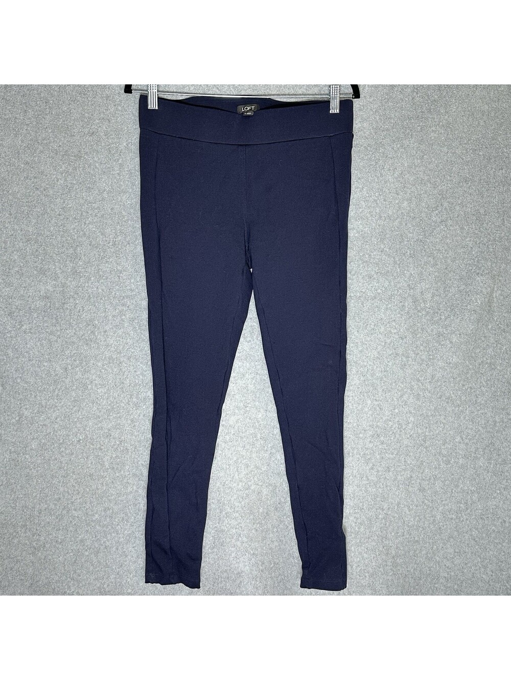 LOFT Women's Size M Navy Blue Ponte Slimming Leggings High Rise Pull On Pants
